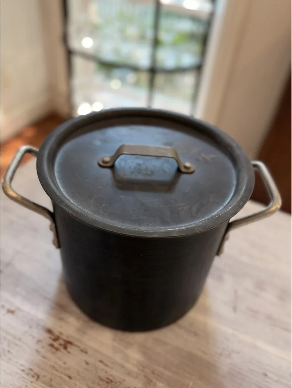 CALPHALON Commercial 8 Qt Quart Stock Pot 808 w Lid Anodized Aluminum VINTAGE OH
